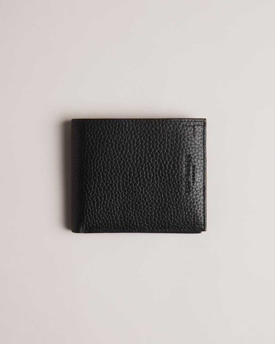 Ted Baker Blocked Colour Panel Bifold Wallet Black | 70945-KGVT