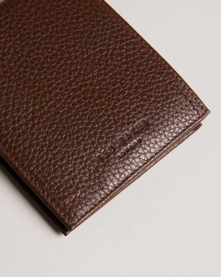 Ted Baker Blocked Colour Panel Bifold Wallet Brown | 43579-EJQB