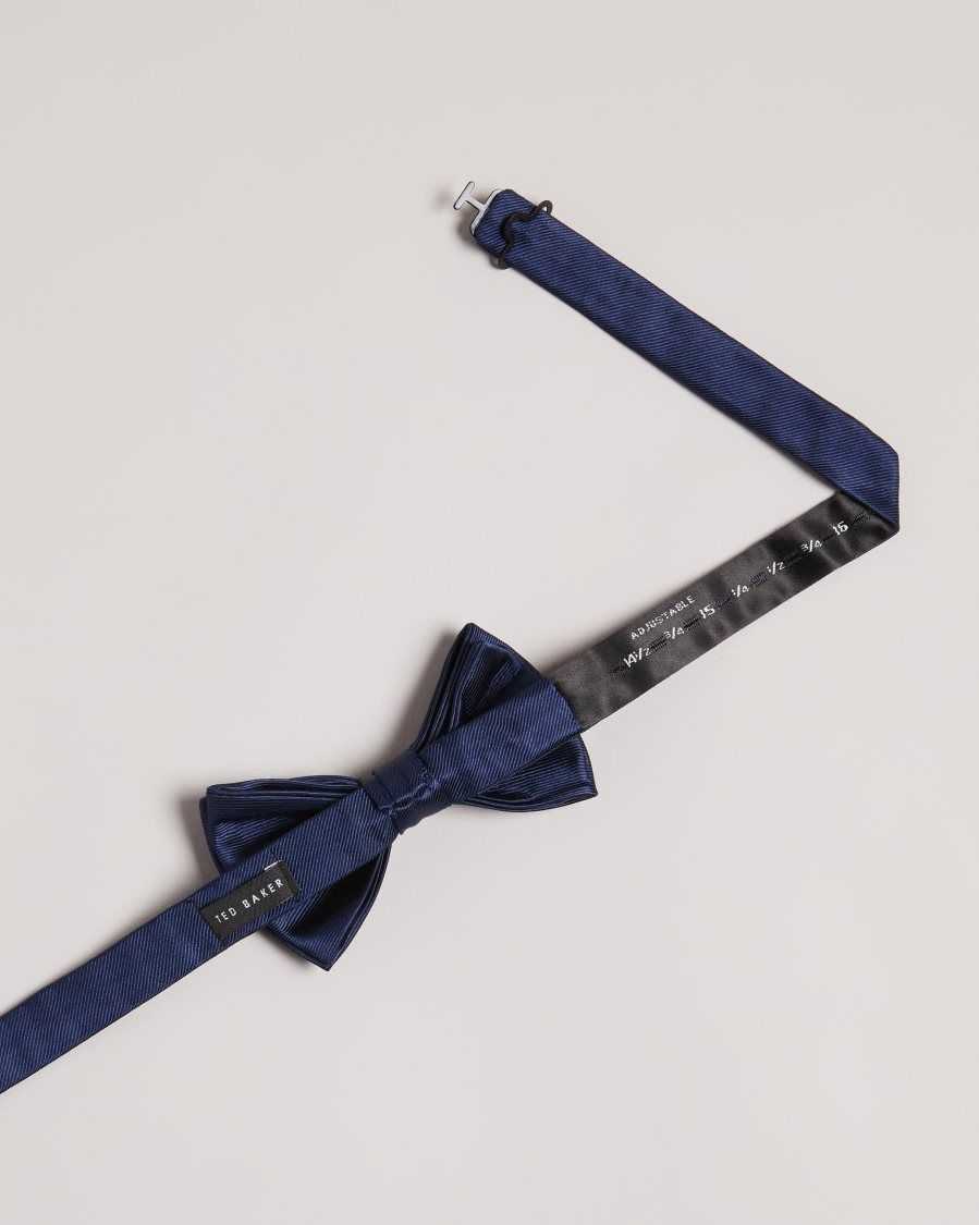 Ted Baker Blubow Plain Satin Bowtie Navy | 31578-GCIS