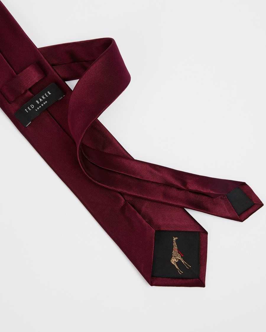 Ted Baker Blula Twill Silk Tie Dark Red | 45781-OCZE