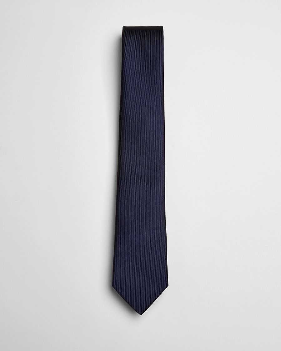 Ted Baker Blula Twill Silk Tie Navy | 31269-WHBP