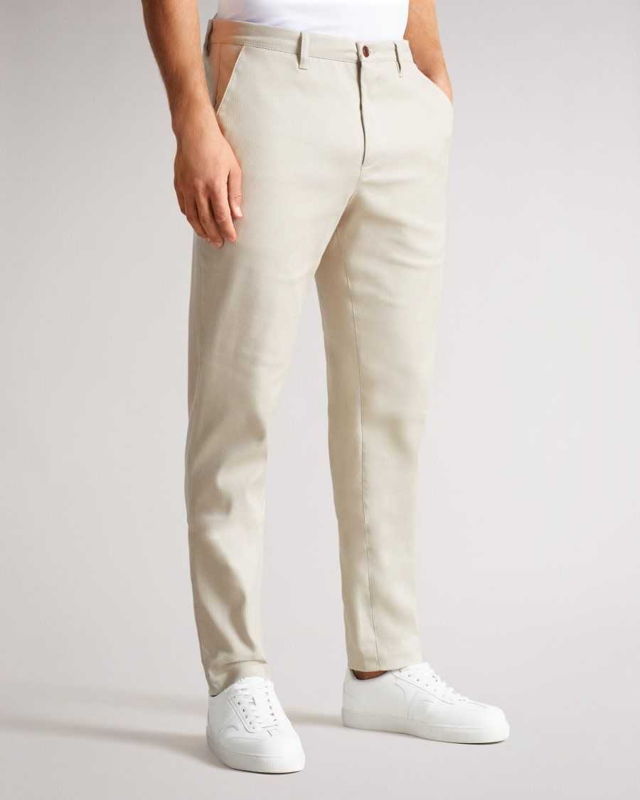 Ted Baker Boxwel Regular Fit Textured Trousers Light Grey | 67935-YEWU