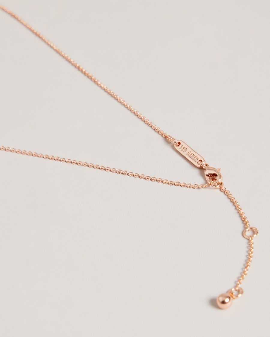 Ted Baker Braddie Blossom Pendant Necklace Rose Gold Colour | 40321-MCGB