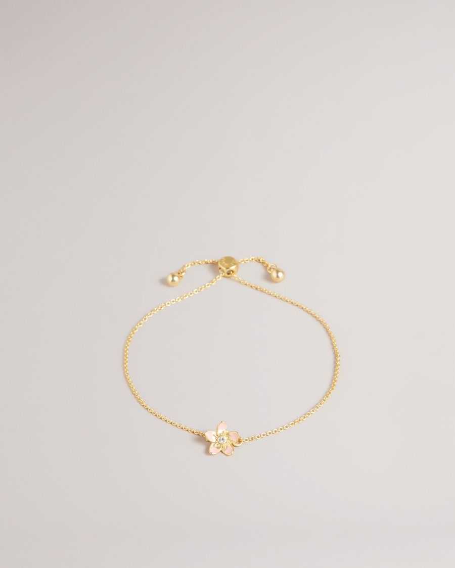 Ted Baker Braidn Blossom Bracelet Pale Pink | 86251-FRBT