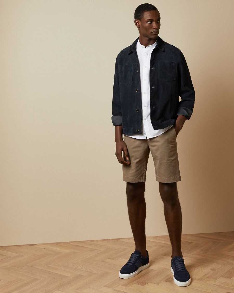 Ted Baker Buenose Cotton Chino Shorts Natural | 65217-VXEC