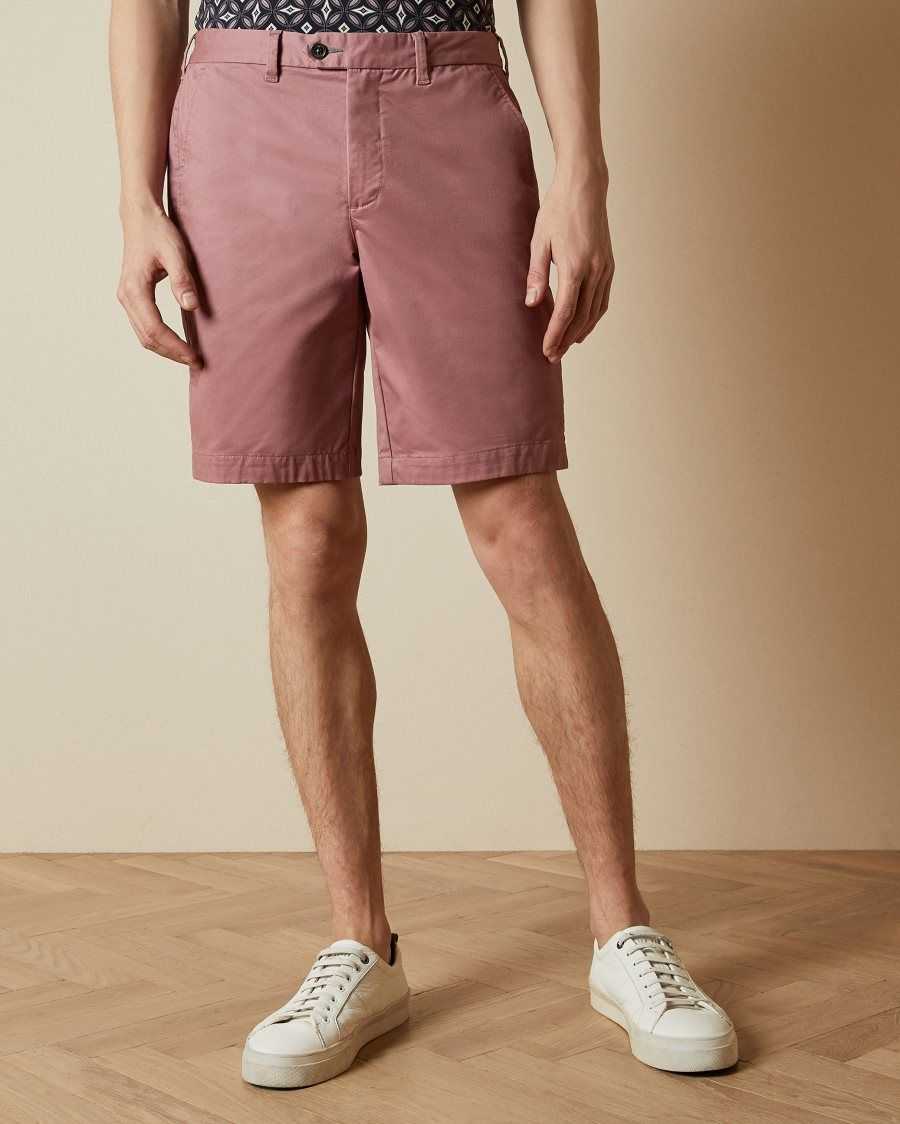 Ted Baker Buenose Cotton Chino Shorts Pink | 78369-JDXE