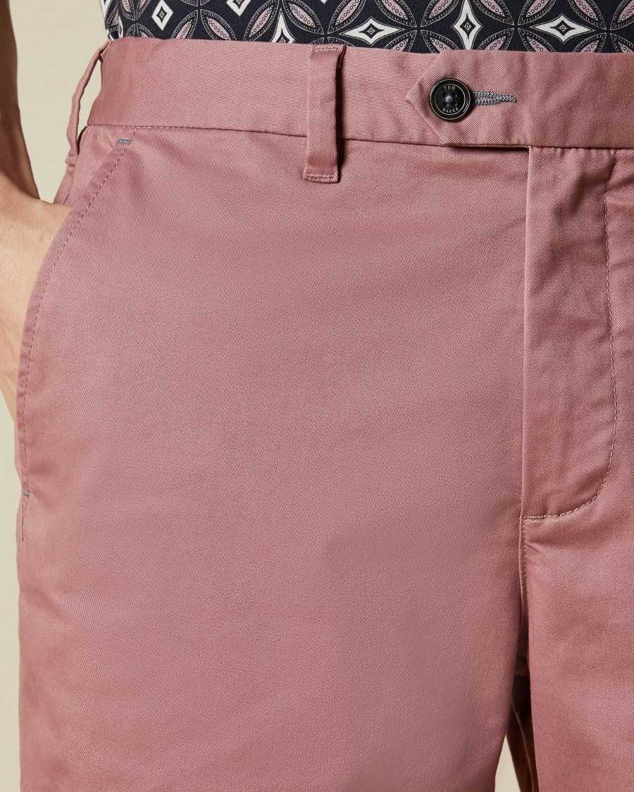 Ted Baker Buenose Cotton Chino Shorts Pink | 78369-JDXE