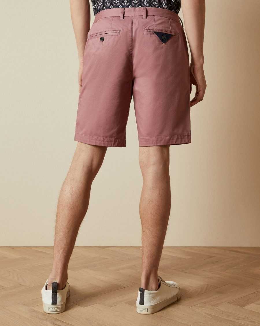 Ted Baker Buenose Cotton Chino Shorts Pink | 78369-JDXE