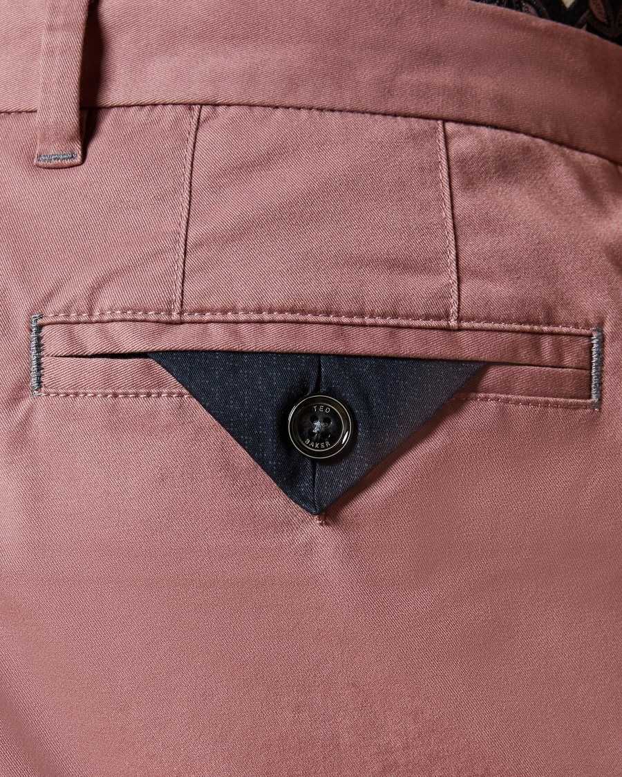 Ted Baker Buenose Cotton Chino Shorts Pink | 78369-JDXE