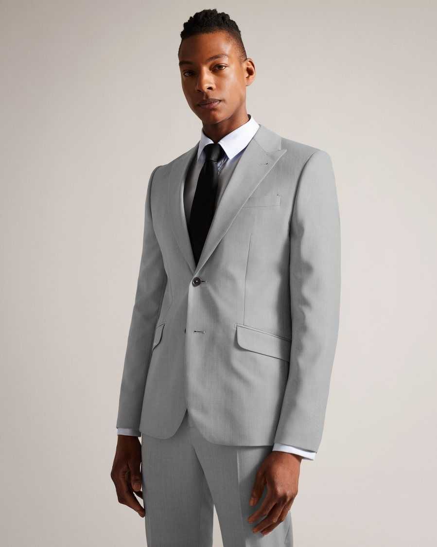 Ted Baker Byronj Virgin Wool Blazer Light Grey | 86241-IRQB