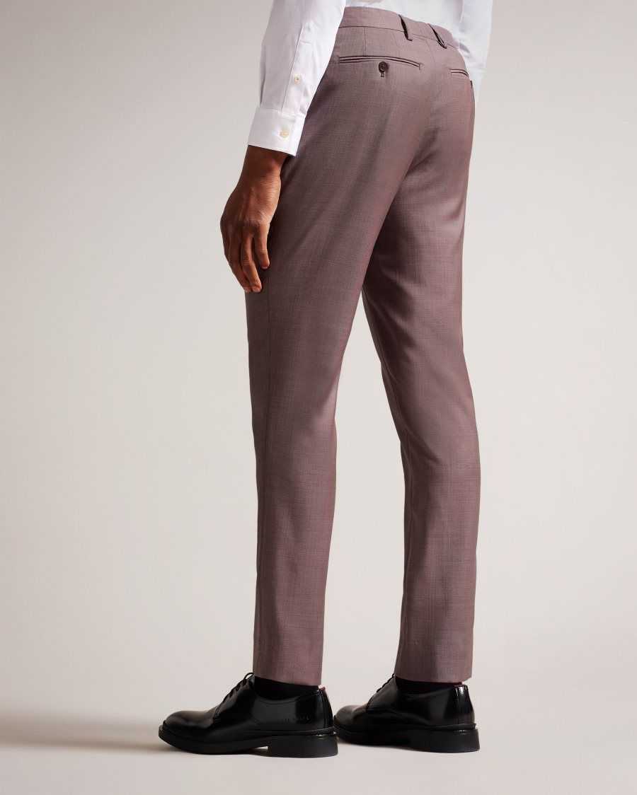 Ted Baker Byront Slim Fit Wool Trousers Medium Pink | 18470-NZGB