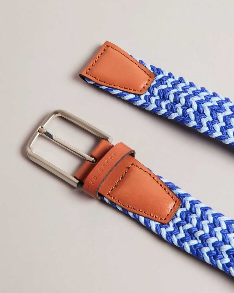 Ted Baker Callen Woven Elasticated Belt Blue | 20634-VIEL