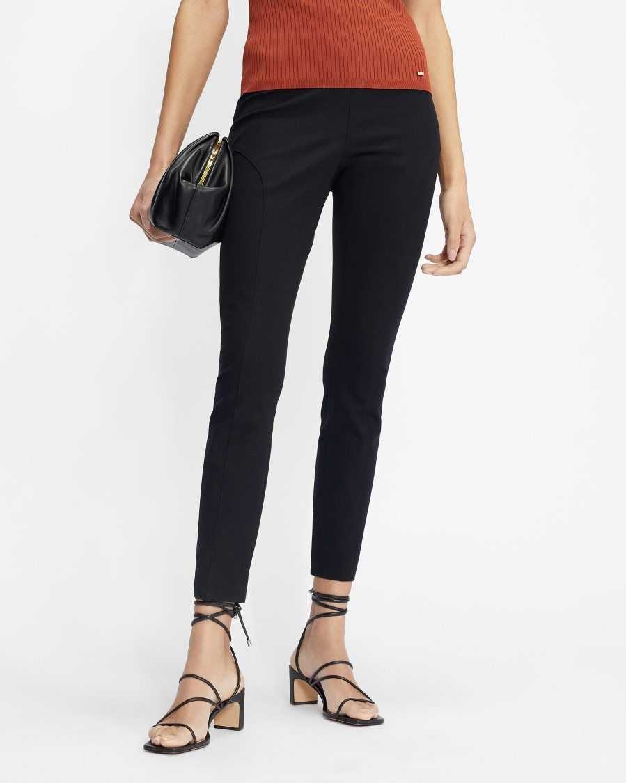 Ted Baker Calya Seam Detail Trousers Black | 12539-QNSW