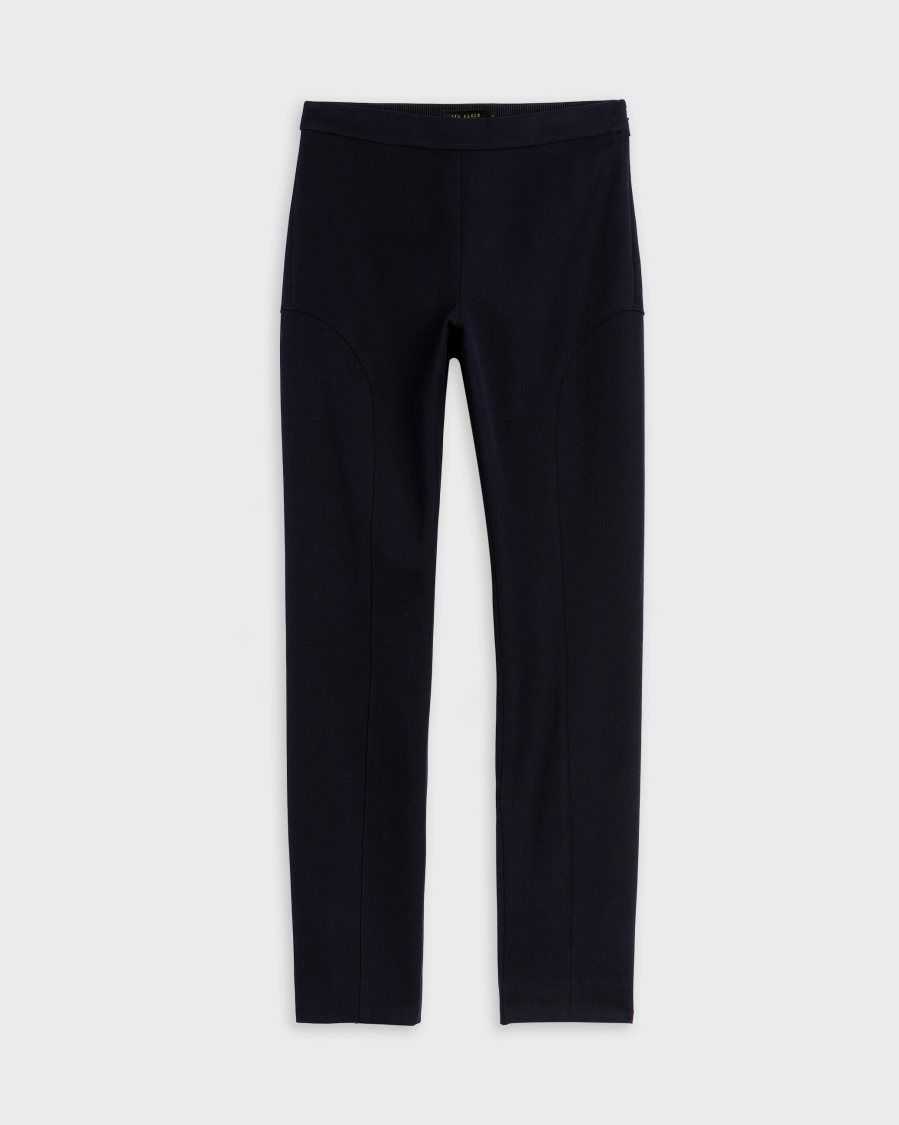 Ted Baker Calya Seam Detail Trousers Navy | 93026-UEOK