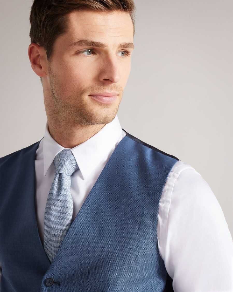 Ted Baker Camdews Slim Light Blue Suit Waistcoat Light Blue | 97602-ECNK