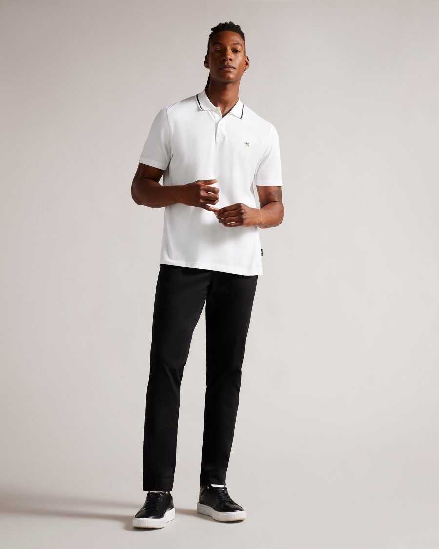 Ted Baker Camdn Short Sleeve Polo Shirt White | 94283-FWBS