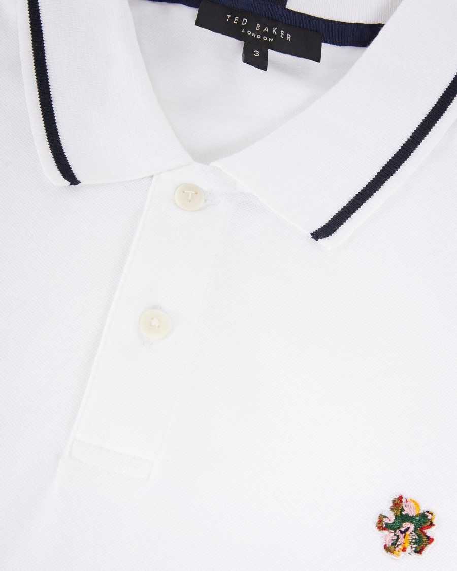 Ted Baker Camdn Short Sleeve Polo Shirt White | 94283-FWBS