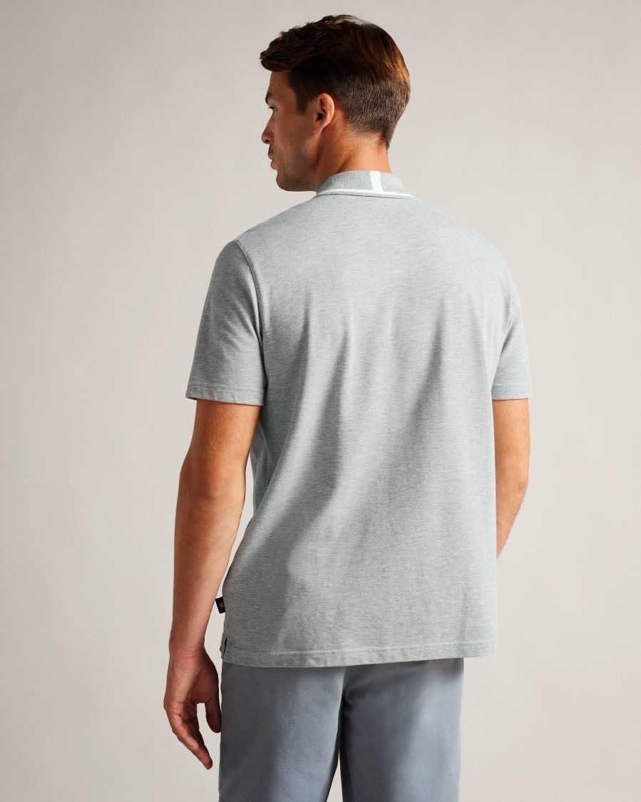 Ted Baker Camdn Short Sleeve Polo Shirt Light Grey | 05824-KDJH