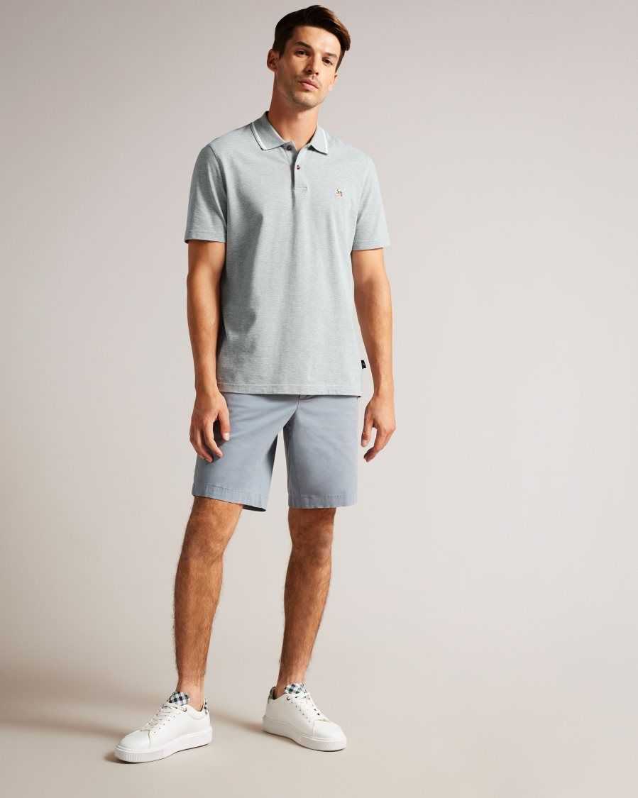 Ted Baker Camdn Short Sleeve Polo Shirt Light Grey | 05824-KDJH