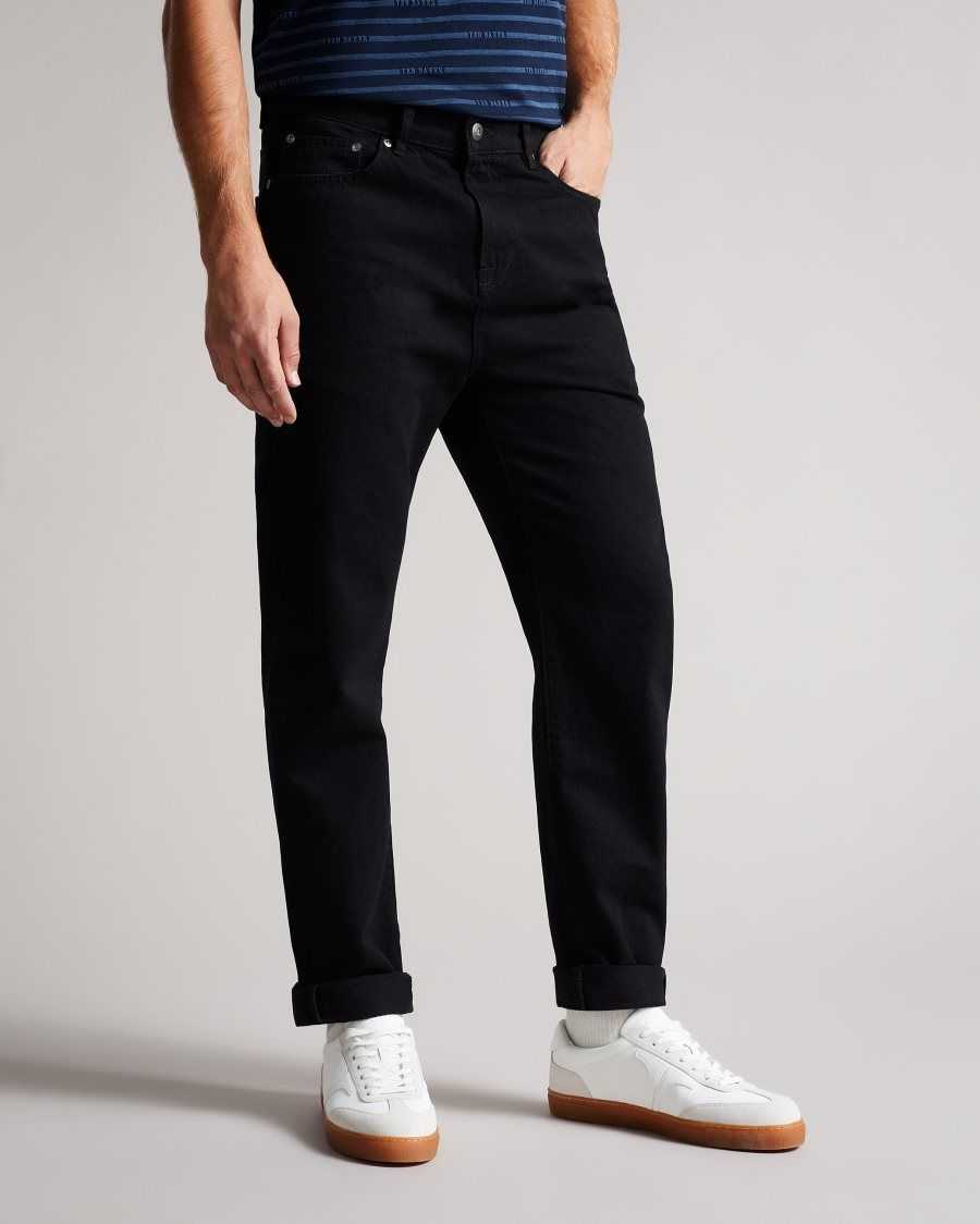 Ted Baker Camdun Slim Leg Denim Jeans Black | 98072-IXEG