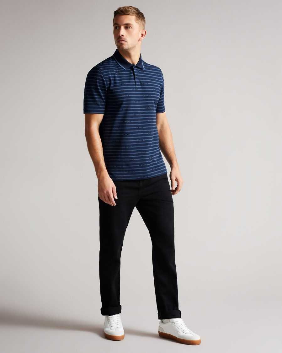 Ted Baker Camdun Slim Leg Denim Jeans Black | 98072-IXEG