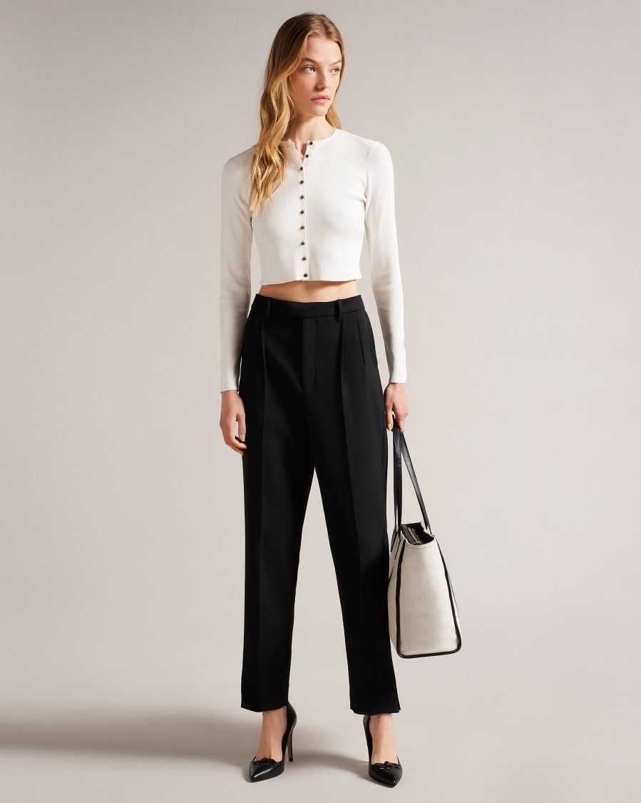 Ted Baker Camilda Rayon Cropped Cardigan White | 38572-ETGM