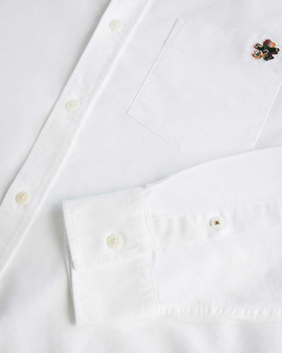 Ted Baker Caplet Long Sleeve Oxford Shirt White | 10435-VNXE