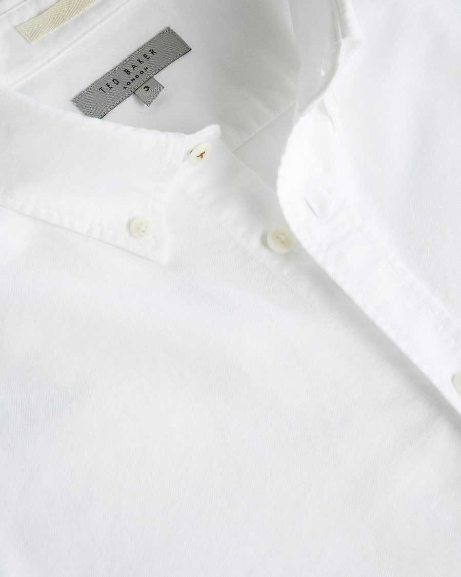 Ted Baker Caplet Long Sleeve Oxford Shirt White | 10435-VNXE