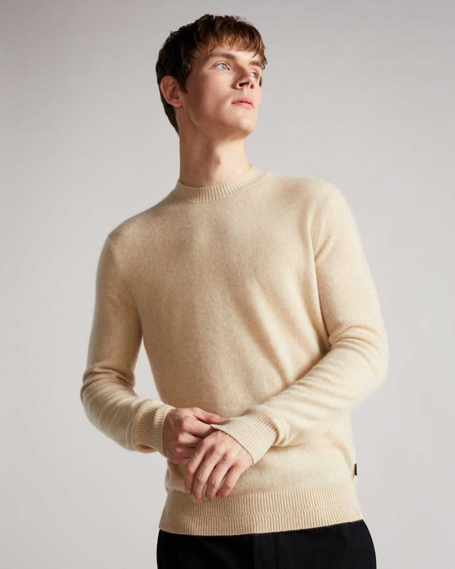 Ted Baker Chaplin Cashmere Crew Neck Jumper Beige | 67432-SITB