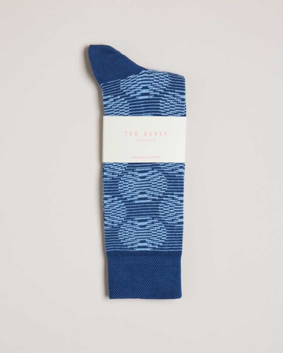 Ted Baker Circsok Circular Geometric Socks Blue | 19254-TFSM