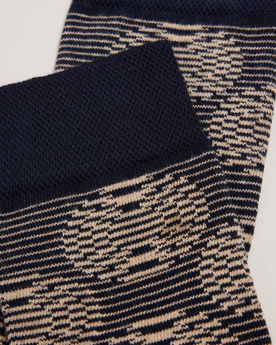 Ted Baker Circsok Circular Geometric Socks Dark Navy | 63527-OZQB