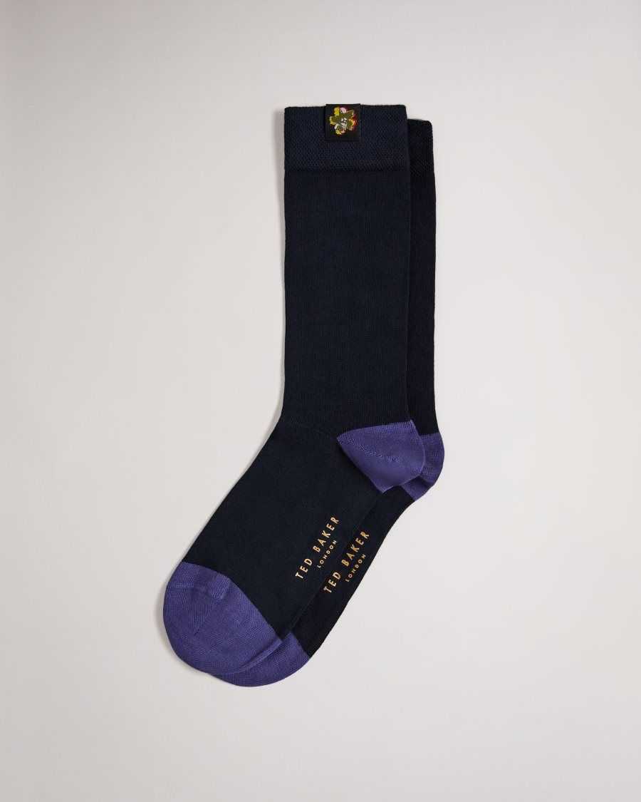 Ted Baker Clasic Plain Socks Blue | 56731-OUNE