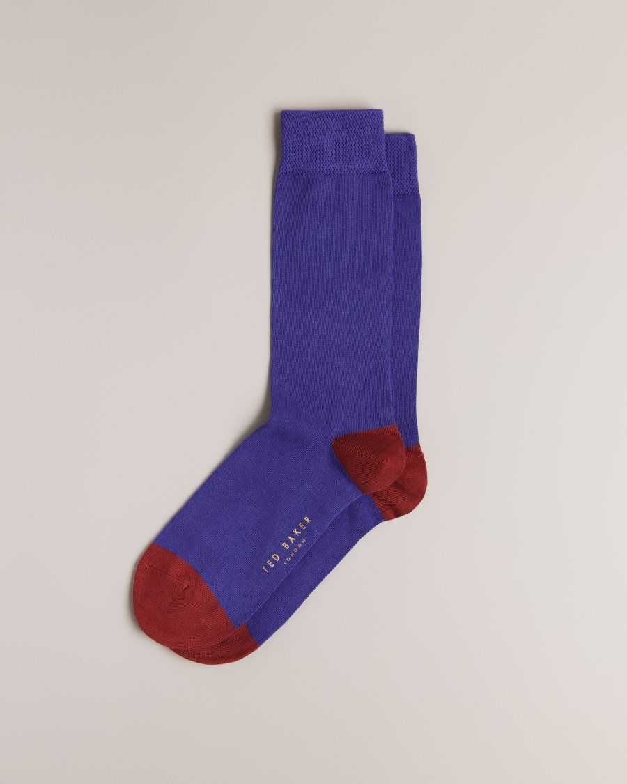 Ted Baker Clasic Plain Socks Medium Blue | 72394-AOKJ