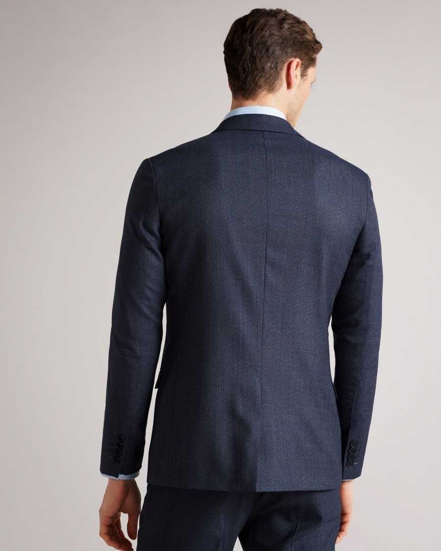 Ted Baker Cleejs Scratch Slim Fit Suit Jacket Navy | 43709-IGBX