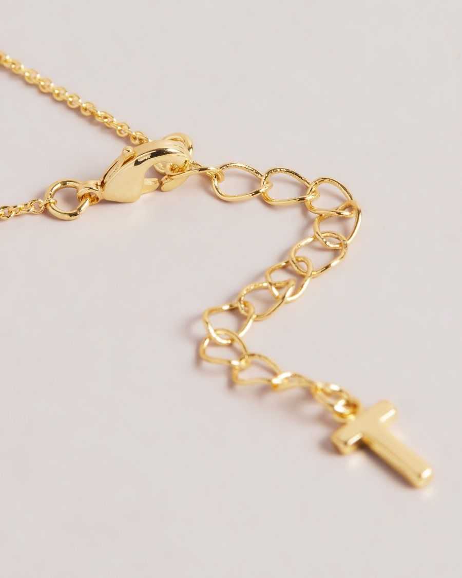 Ted Baker Clemmee Crystal Droplet Necklace Gold Colour | 20714-CDJI