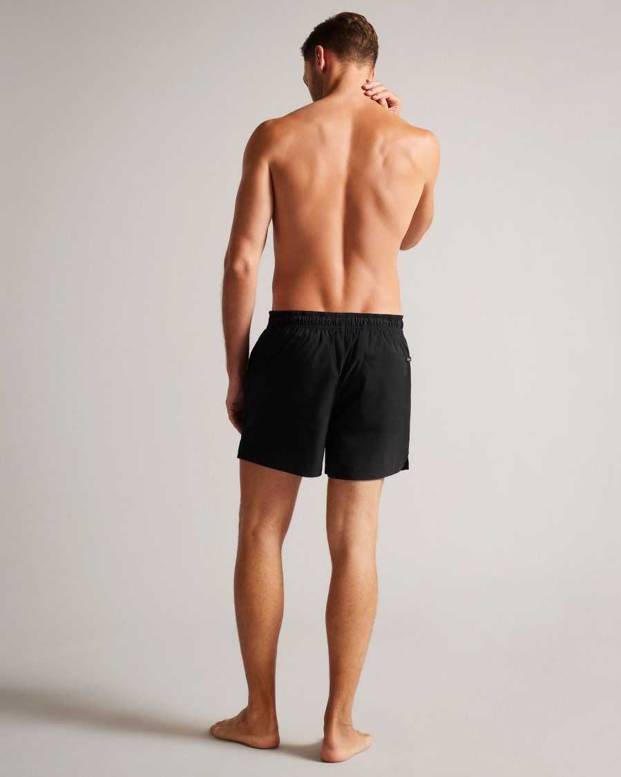 Ted Baker Colne Plain Textured Swim Shorts Black | 72984-ERUB