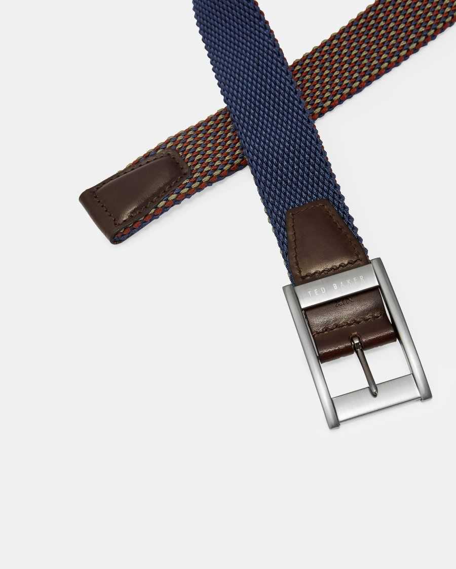 Ted Baker Columm Reversible Elastic Belt Orange | 76185-WEQV