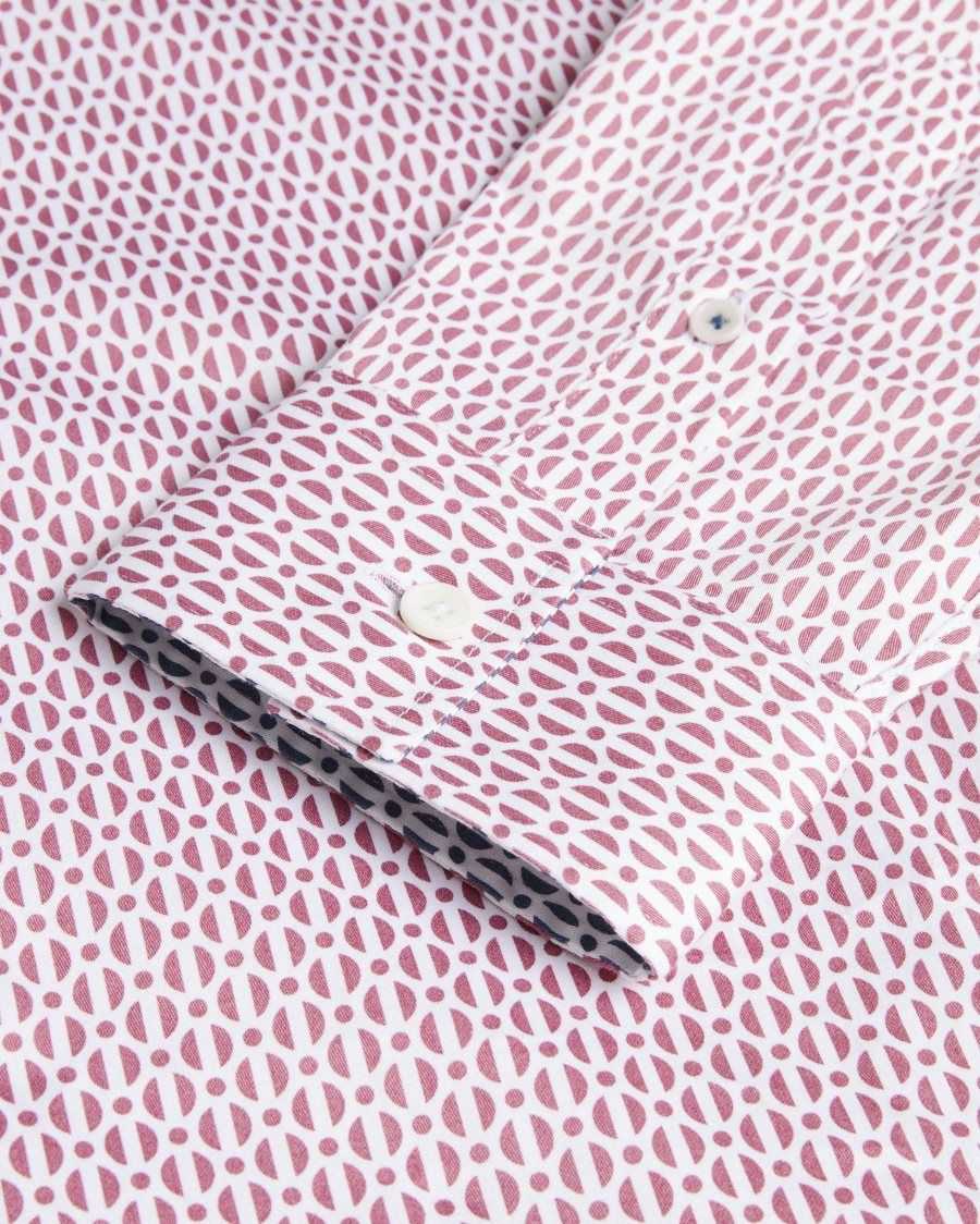 Ted Baker Conifur Long Sleeve Circle Geometric Print Shirt Light Pink | 71046-OANX