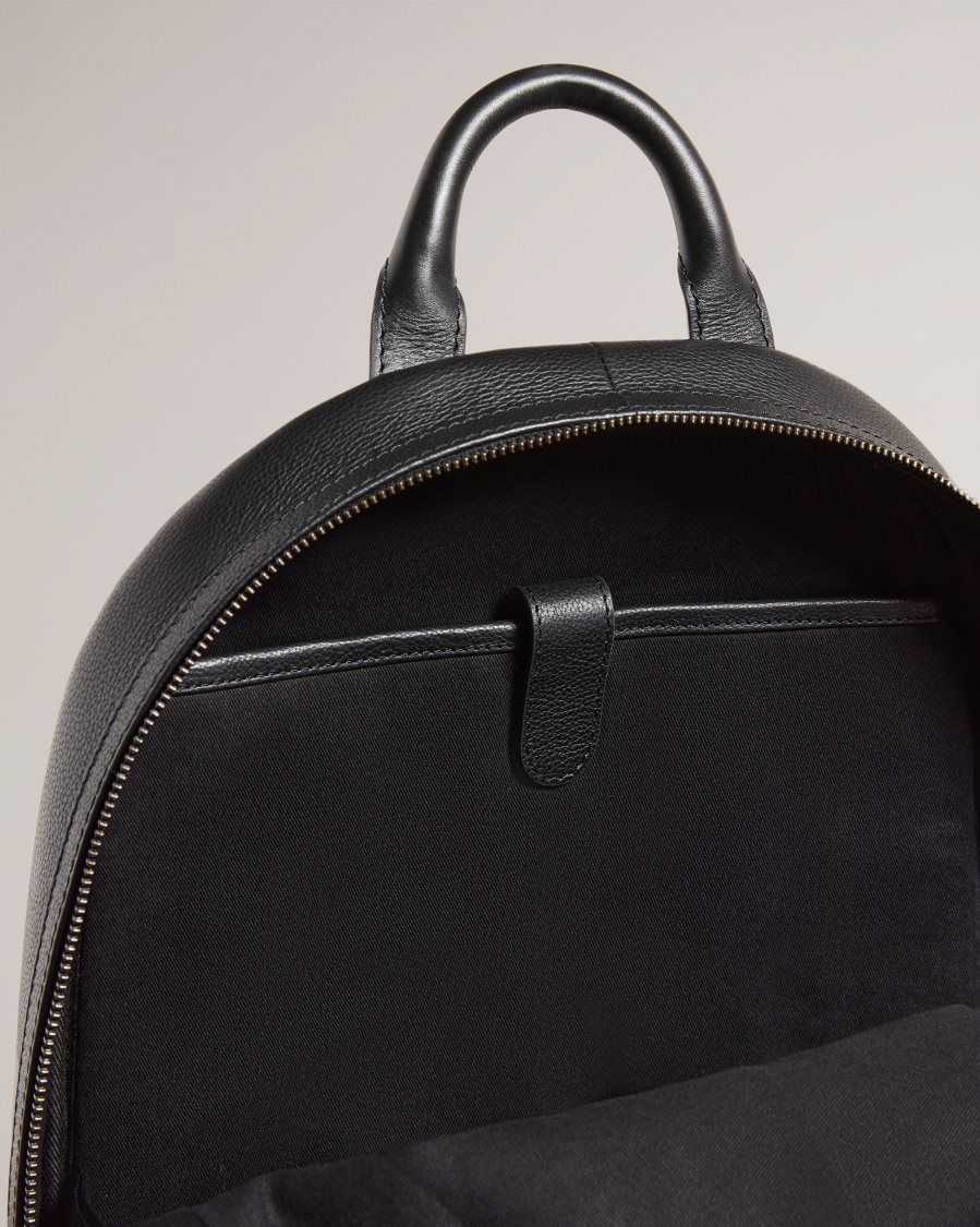 Ted Baker Convoy Textured Leather Backpack Black | 07521-EBXT