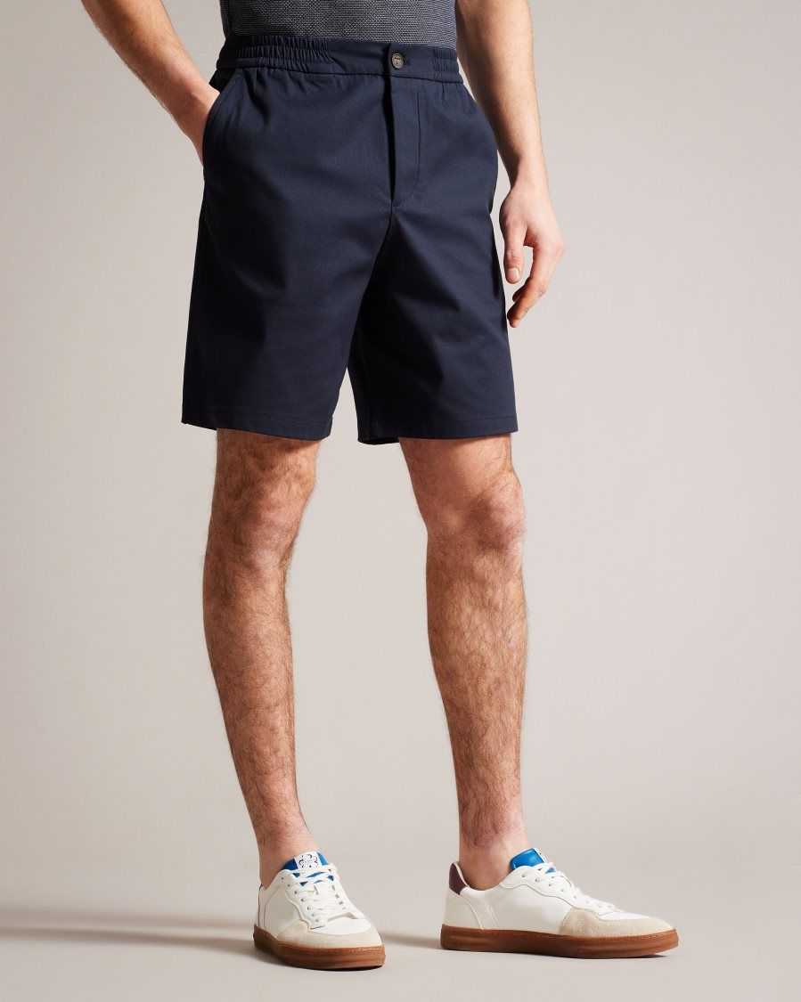 Ted Baker Creswel Elasticated Drawstring Shorts Navy | 63129-VBYI