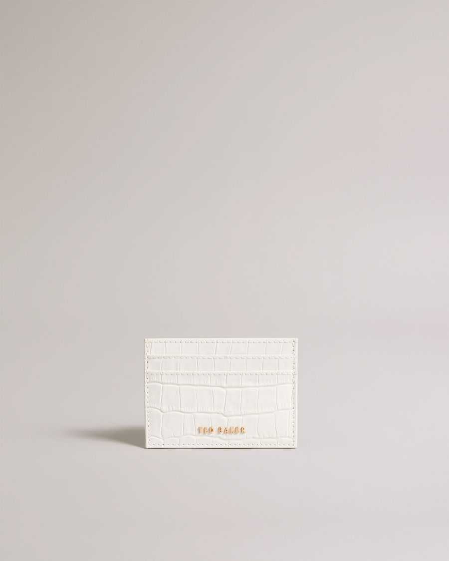 Ted Baker Crokina Imitation Croc Card Holder Ecru | 87359-GAFO