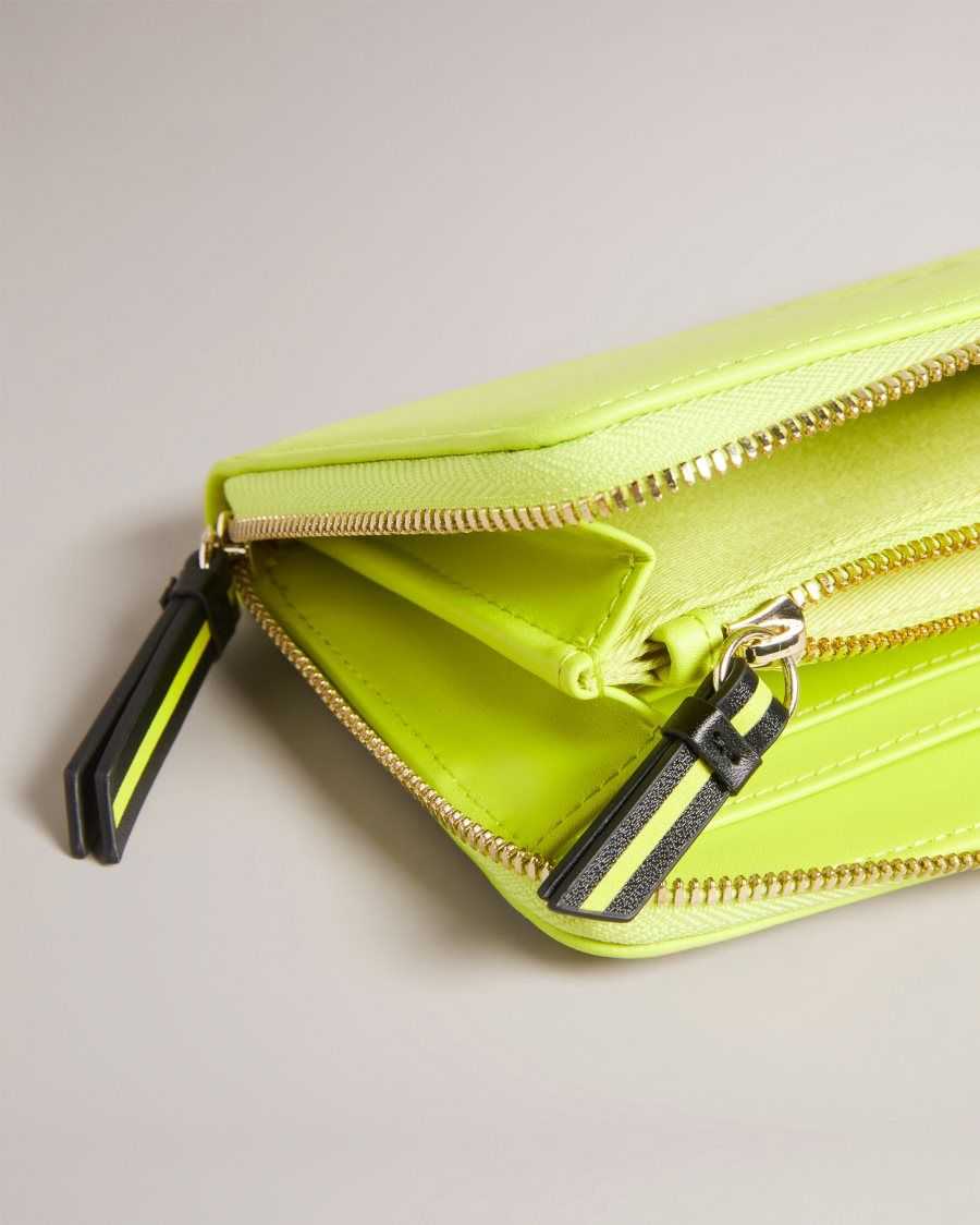 Ted Baker Dalily Leather Webbing Purse Pale Green | 75834-TVPN