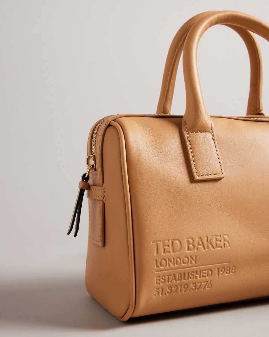 Ted Baker Daralia Branded Webbing Shoulder Bag Camel | 83591-YLPU