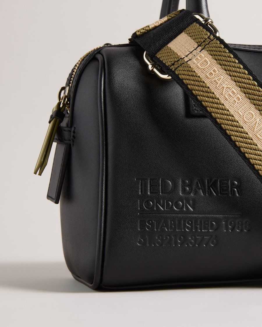 Ted Baker Daralia Branded Webbing Shoulder Bag Black | 09658-KOEW