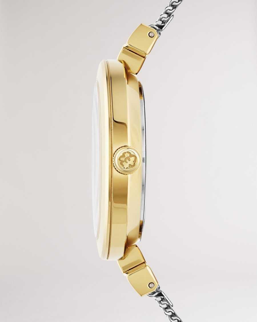 Ted Baker Darbiey T Frame Mesh Strap Watch SH-PL-GOLD | 85479-OKQV