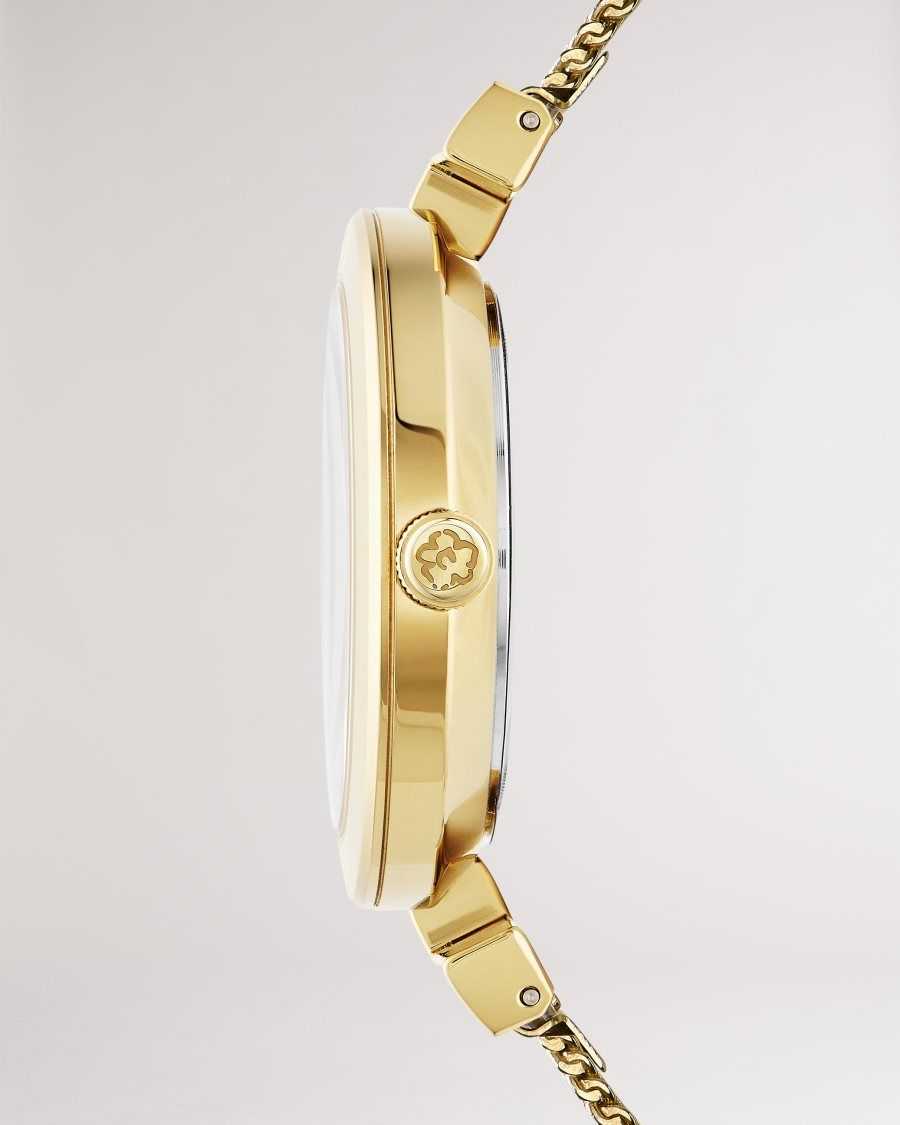 Ted Baker Darbs T Frame Mesh Strap Watch Gold Colour | 93284-PFAW