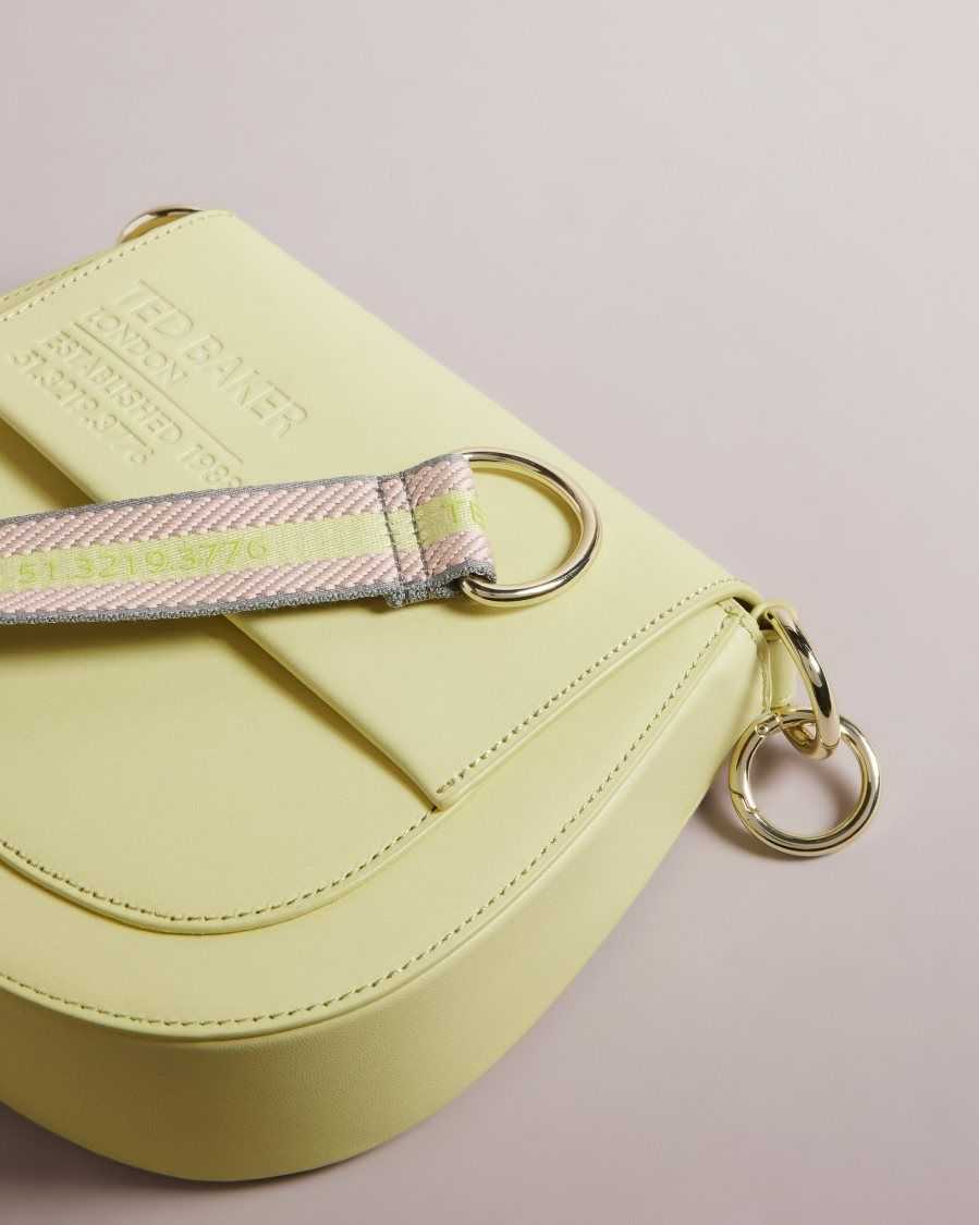 Ted Baker Darcell Branded Webbing Satchel Cross Body Bag Pale Green | 35407-SPYC