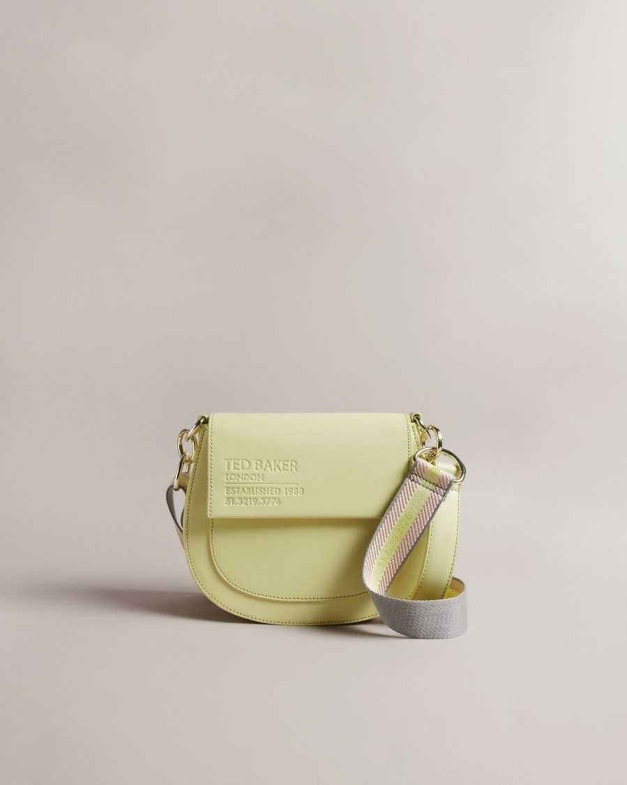 Ted Baker Darcell Branded Webbing Satchel Cross Body Bag Pale Green | 35407-SPYC