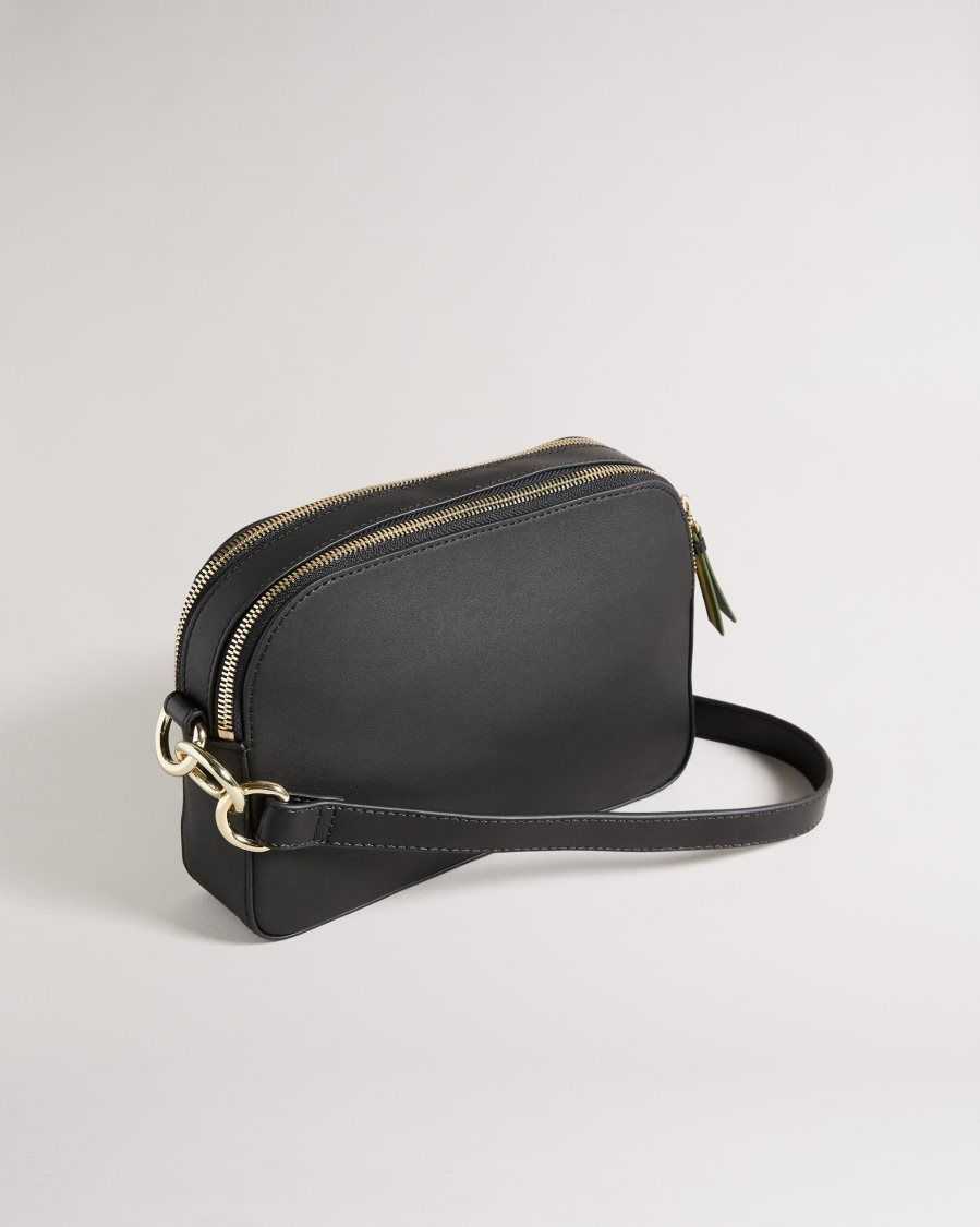 Ted Baker Darcelo Branded Webbing Camera Bag Black | 25678-ZFJH