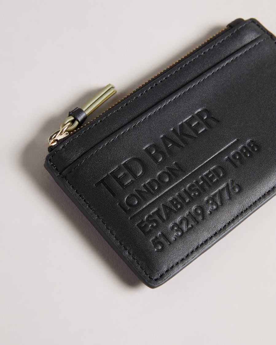 Ted Baker Darcena Zip Up Coin Purse Black | 86302-QHOC